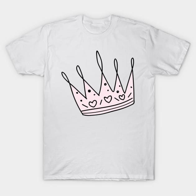 Crown Pink princess T-Shirt by snowshade